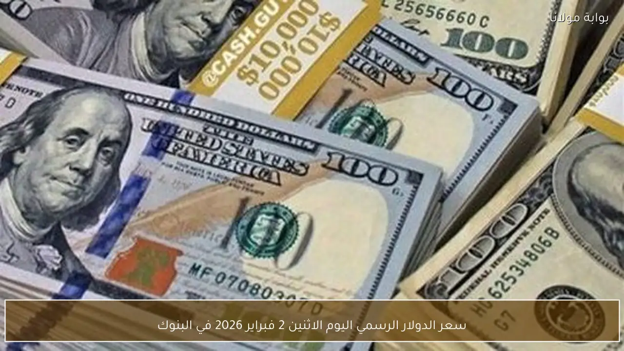 سعر الدولار الرسمي اليوم الاثنين 2 فبراير 2026 في البنوك