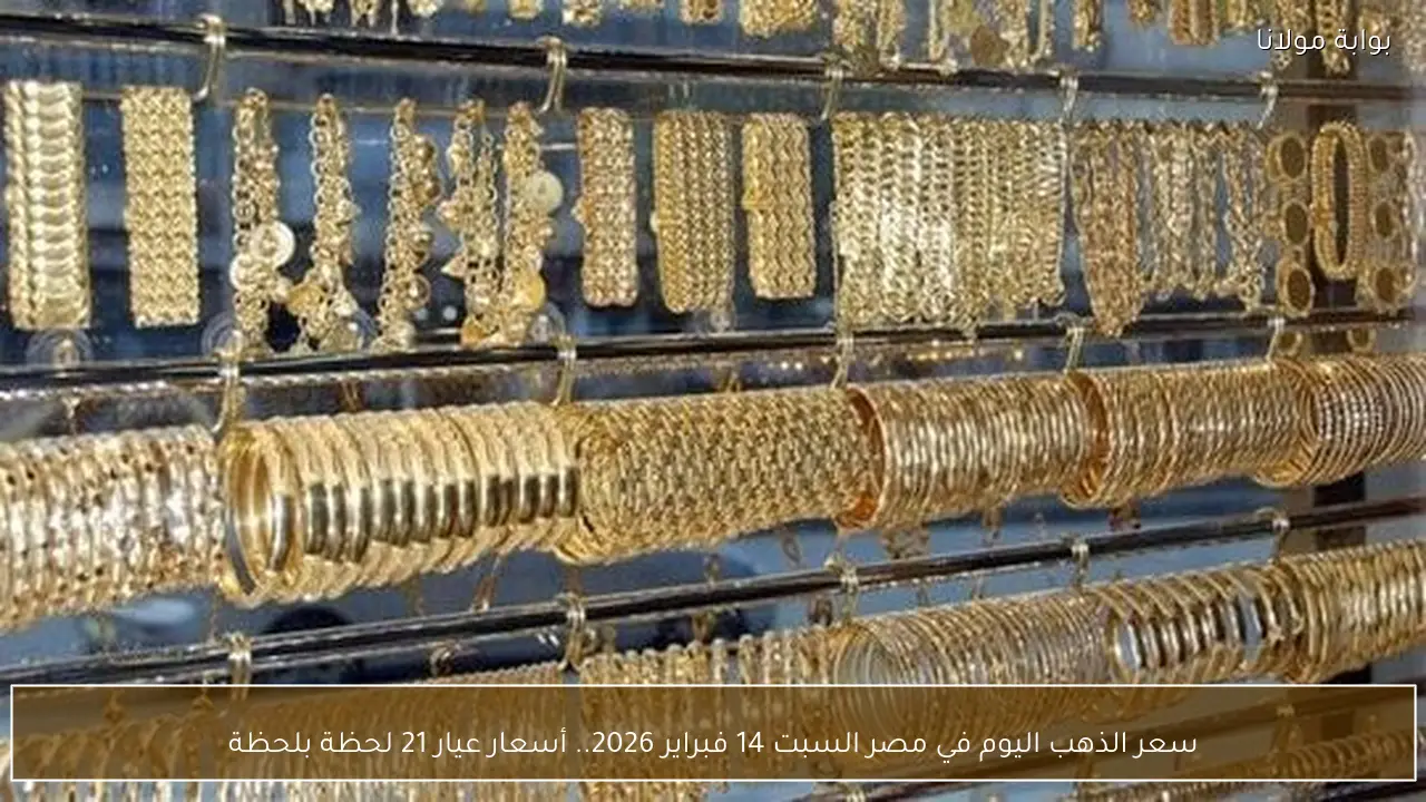 سعر الذهب اليوم في مصر السبت 14 فبراير 2026.. أسعار عيار 21 لحظة بلحظة