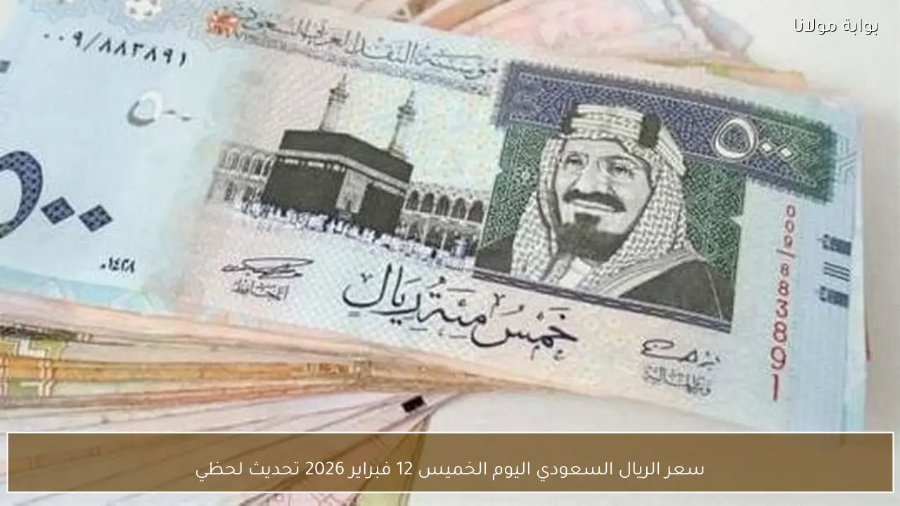 سعر الريال السعودي اليوم الخميس 12 فبراير 2026 تحديث لحظي