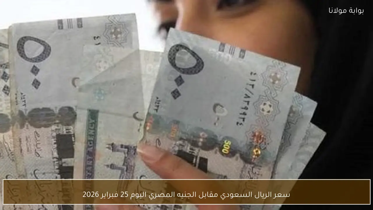 سعر الريال السعودي مقابل الجنيه المصري اليوم 25 فبراير 2026