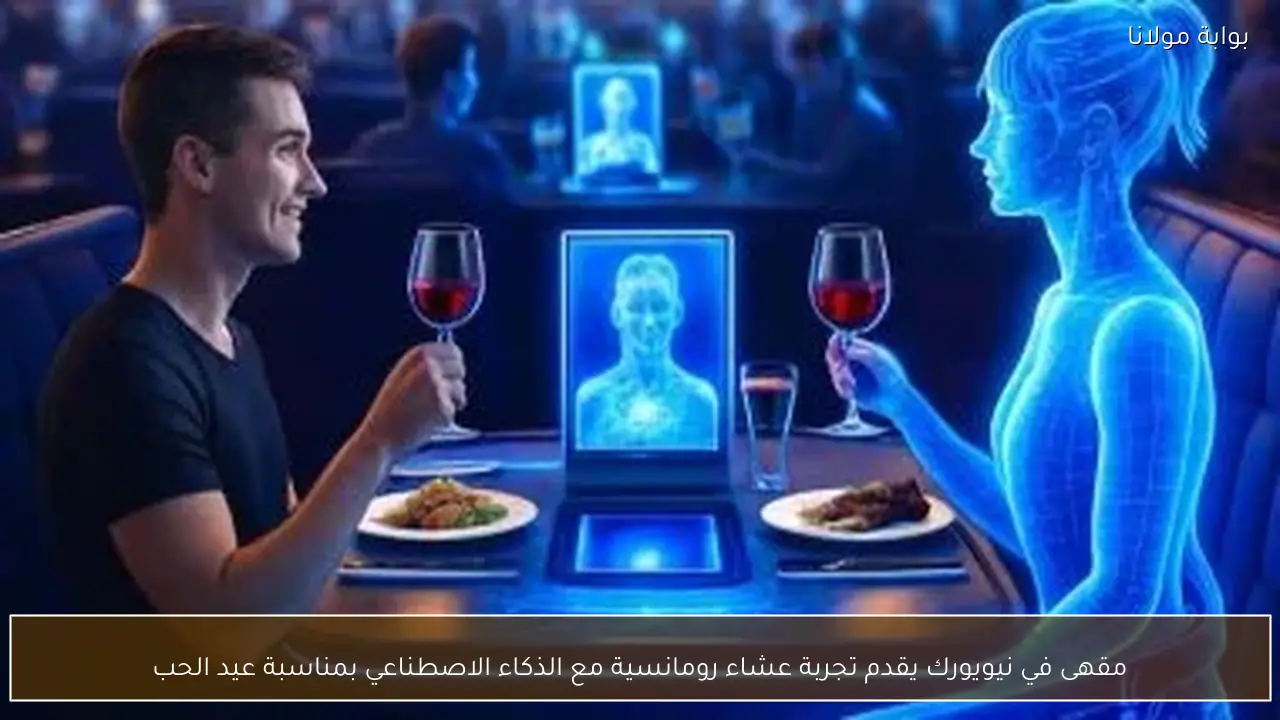 مقهى في نيويورك يقدم تجربة عشاء رومانسية مع الذكاء الاصطناعي بمناسبة عيد الحب