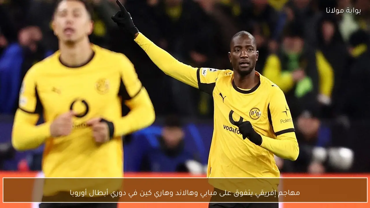 مهاجم إفريقي يتفوق على مبابي وهالاند وهاري كين في دوري أبطال أوروبا