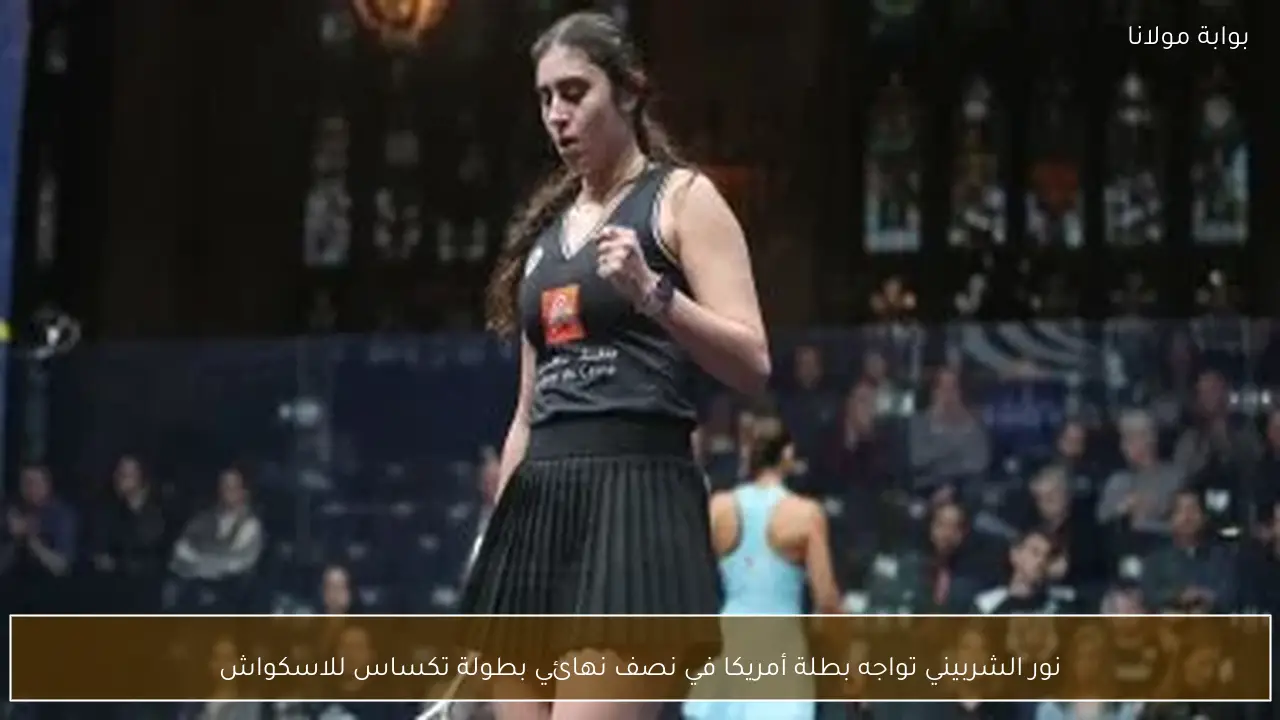 نور الشربيني تواجه بطلة أمريكا في نصف نهائي بطولة تكساس للاسكواش