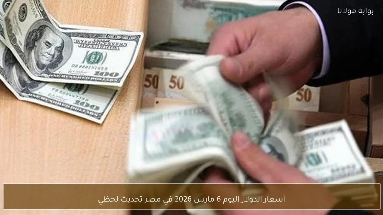 أسعار الدولار اليوم 6 مارس 2026 في مصر تحديث لحظي