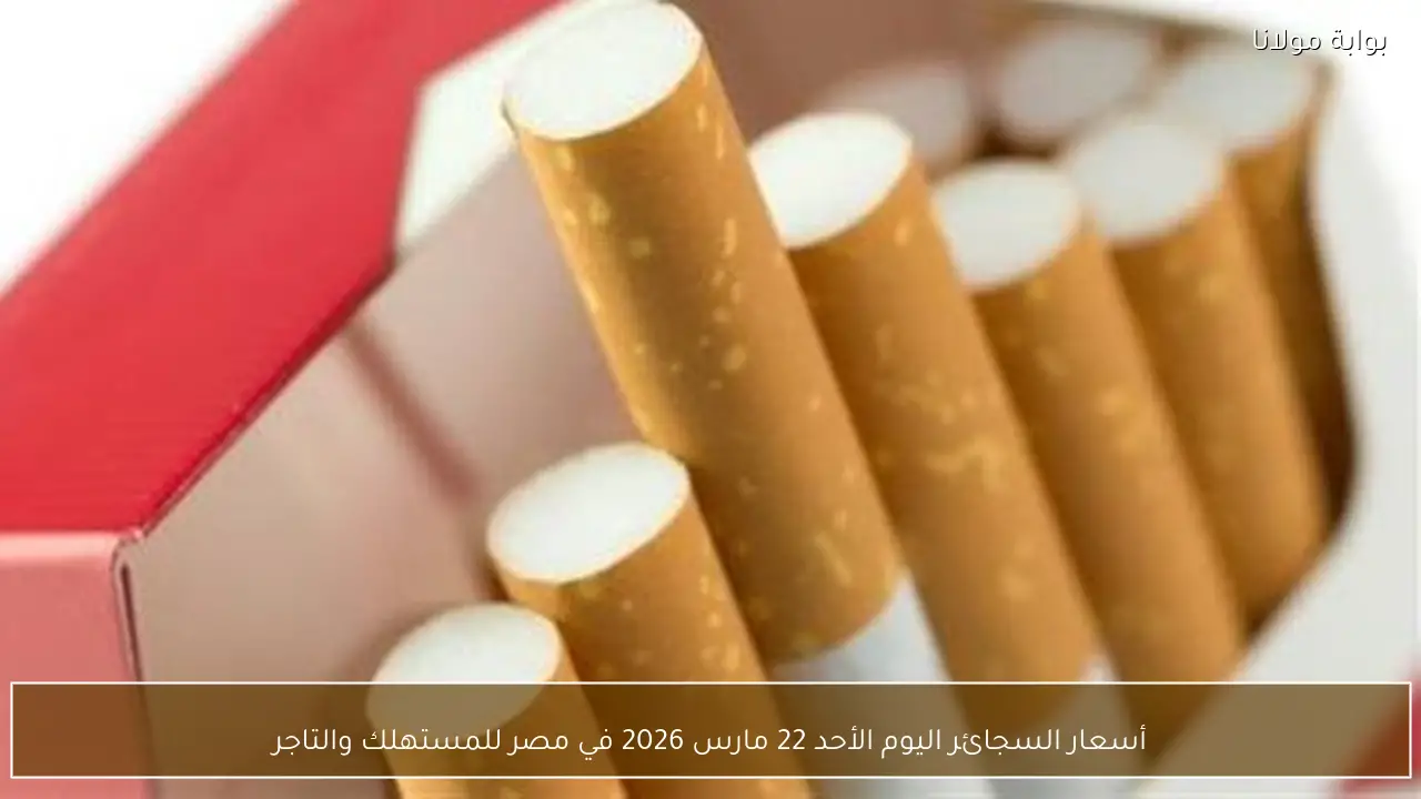 أسعار السجائر اليوم الأحد 22 مارس 2026 في مصر للمستهلك والتاجر