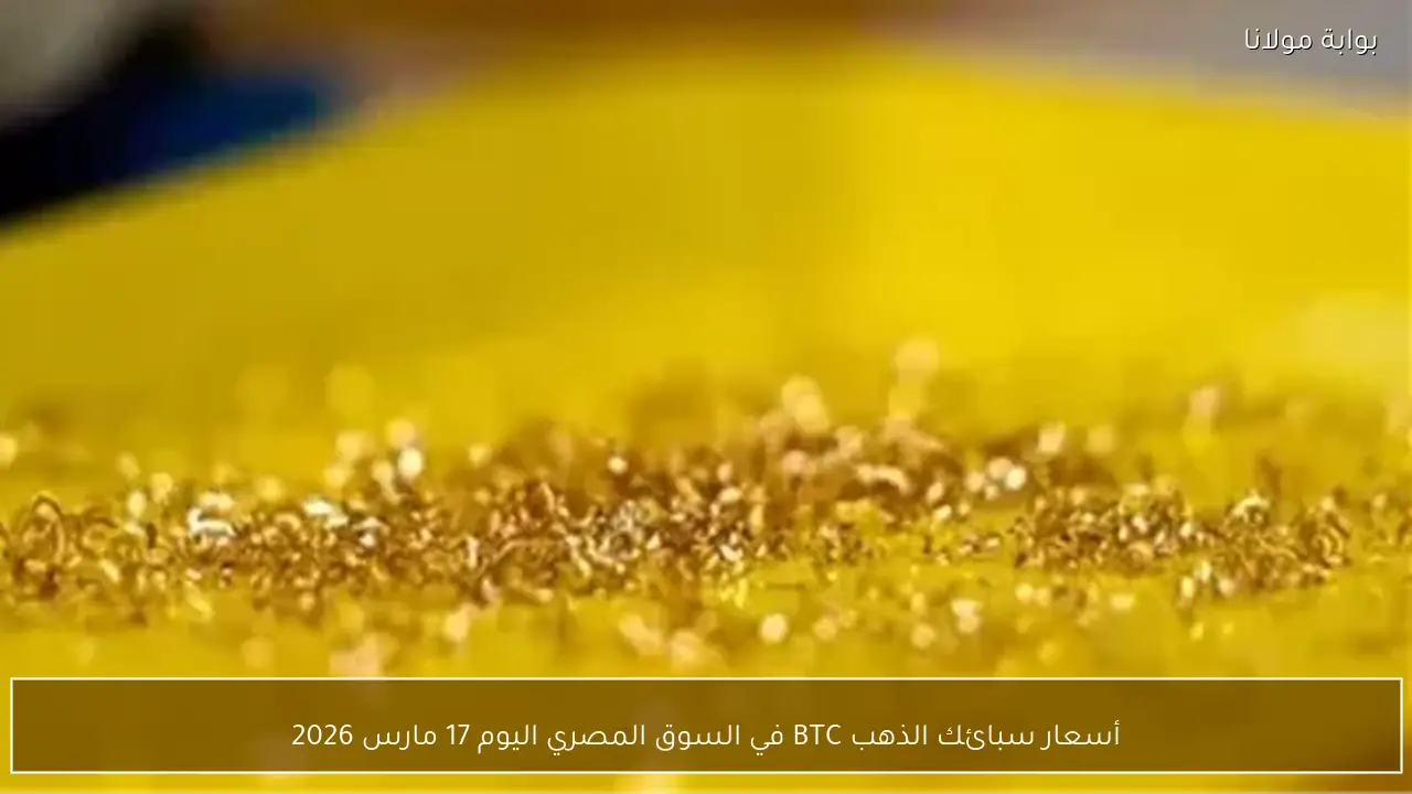 أسعار سبائك الذهب BTC في السوق المصري اليوم 17 مارس 2026