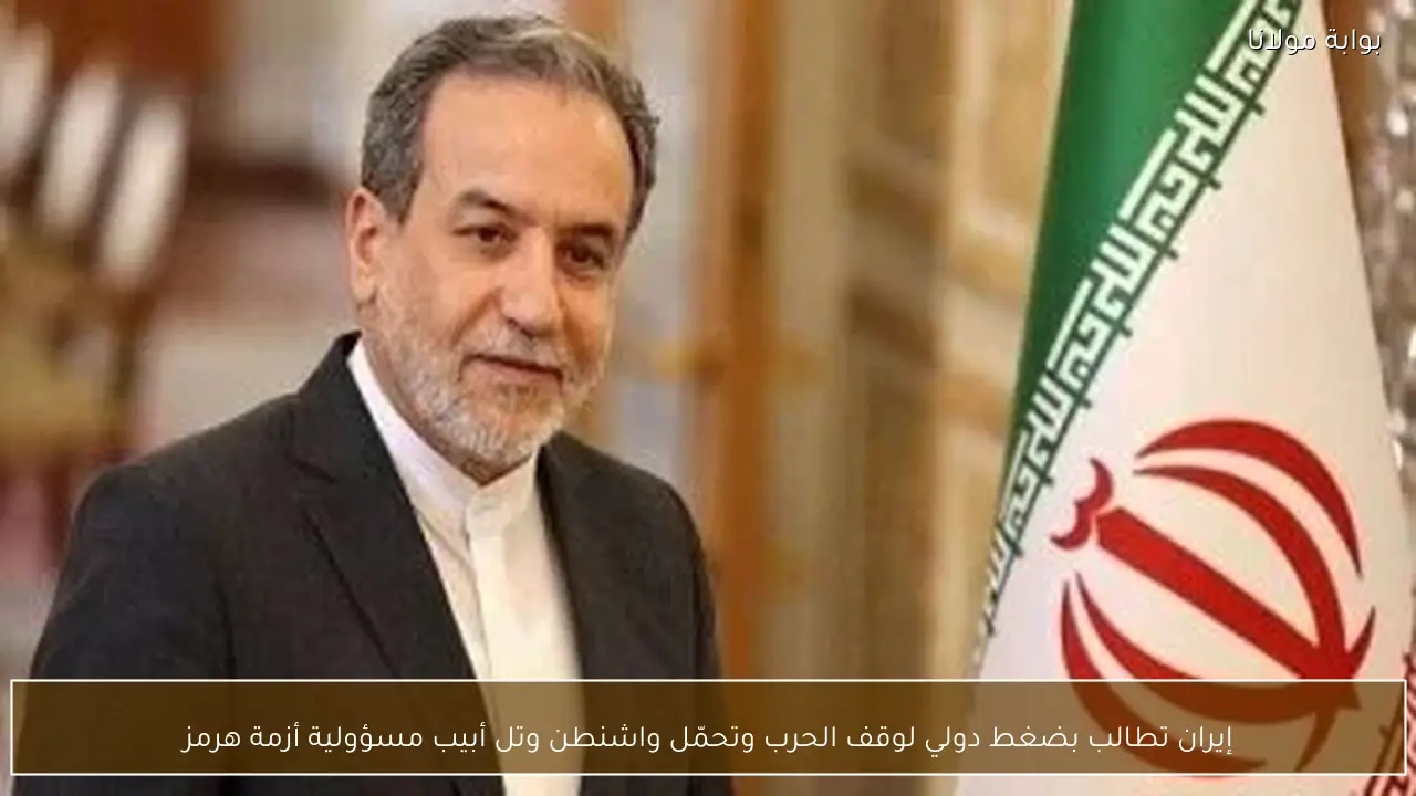 إيران تطالب بضغط دولي لوقف الحرب وتحمّل واشنطن وتل أبيب مسؤولية أزمة هرمز