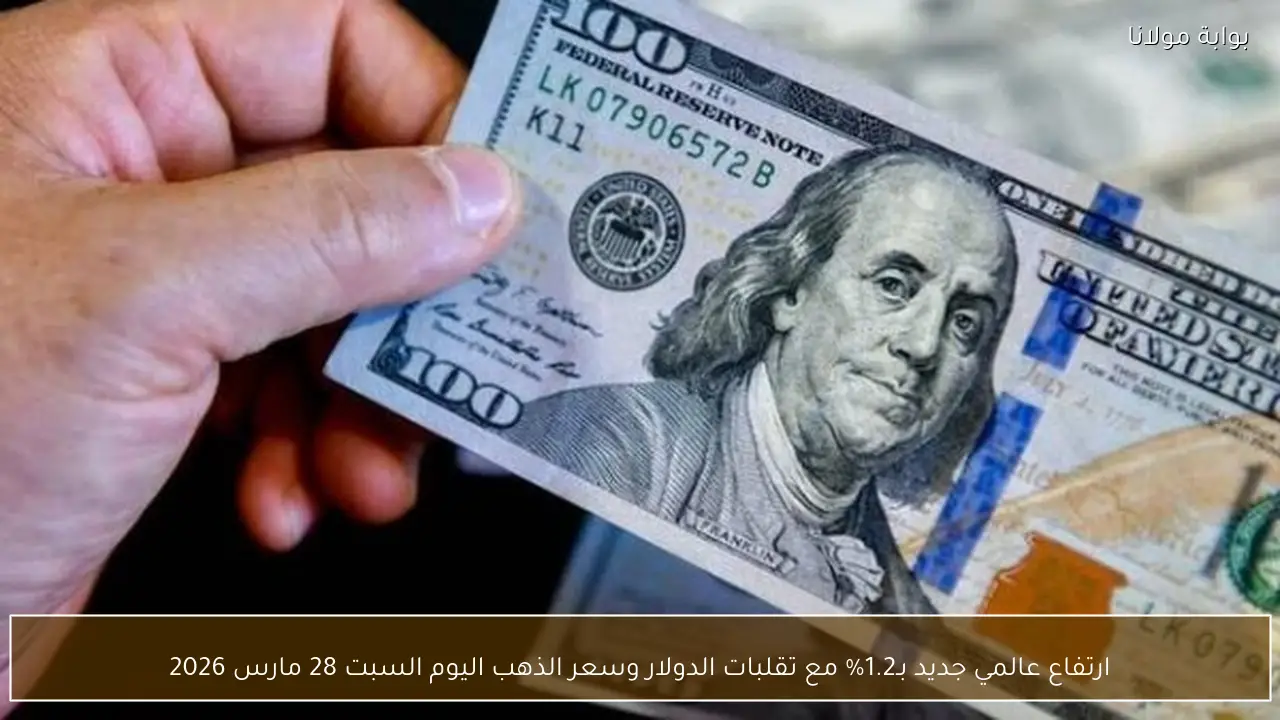 ارتفاع عالمي جديد بـ1.2% مع تقلبات الدولار وسعر الذهب اليوم السبت 28 مارس 2026