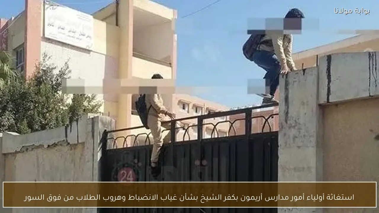 استغاثة أولياء أمور مدارس أريمون بكفر الشيخ بشأن غياب الانضباط وهروب الطلاب من فوق السور