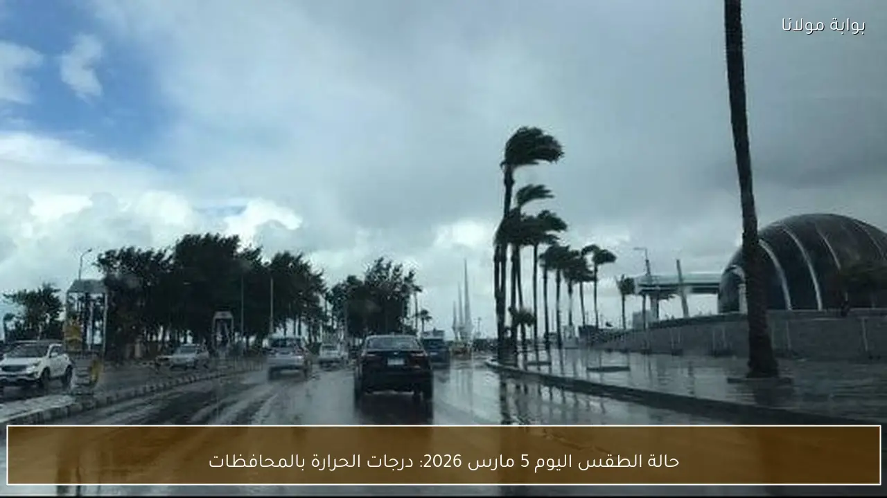 حالة الطقس اليوم 5 مارس 2026: درجات الحرارة بالمحافظات