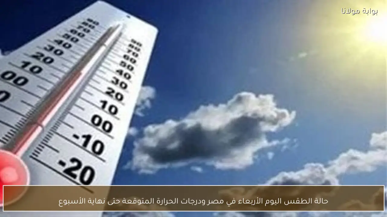 حالة الطقس اليوم الأربعاء في مصر ودرجات الحرارة المتوقعة حتى نهاية الأسبوع