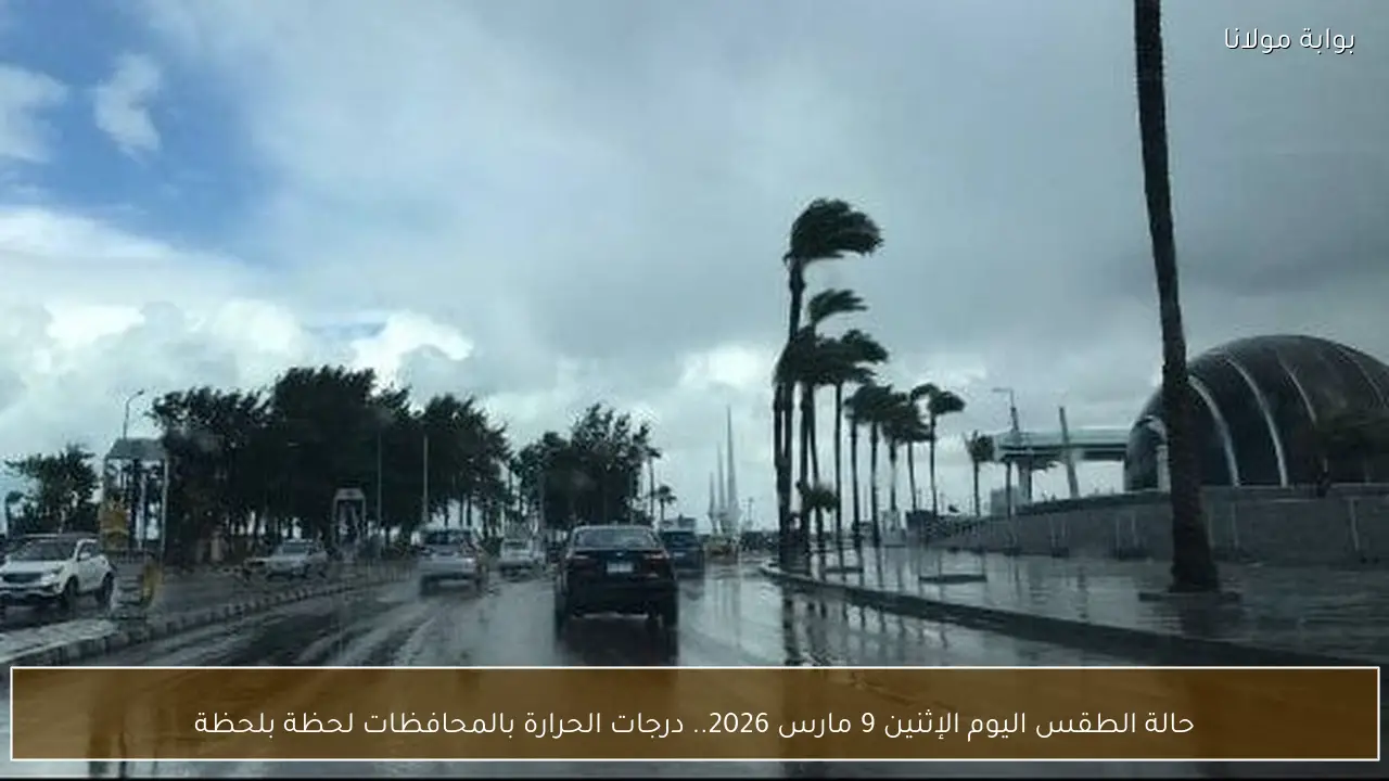 حالة الطقس اليوم الإثنين 9 مارس 2026.. درجات الحرارة بالمحافظات لحظة بلحظة