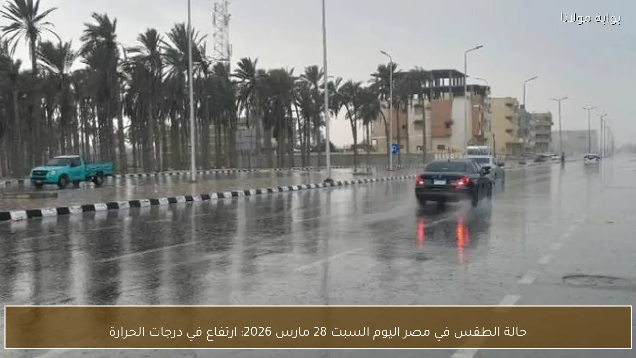 حالة الطقس في مصر اليوم السبت 28 مارس 2026: ارتفاع في درجات الحرارة