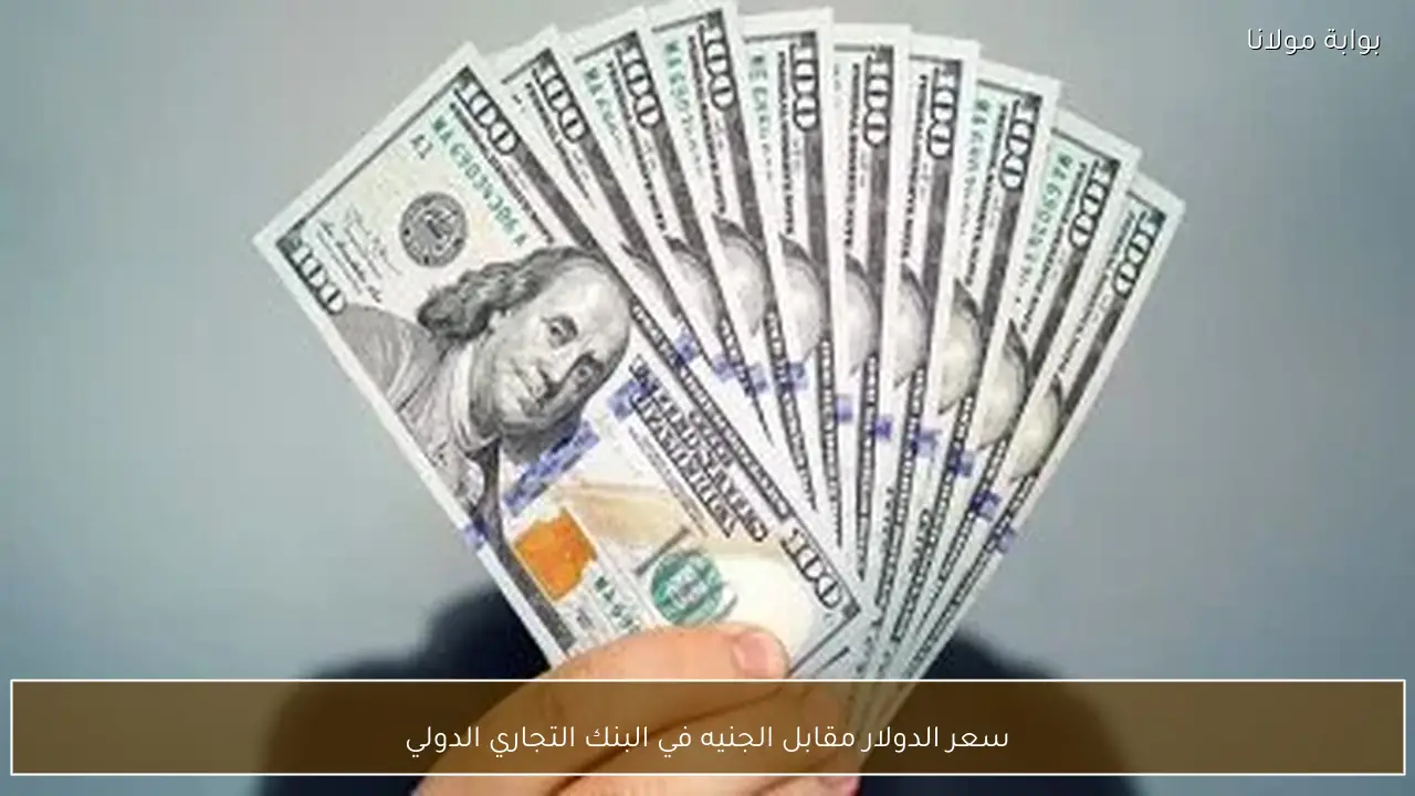 سعر الدولار مقابل الجنيه في البنك التجاري الدولي