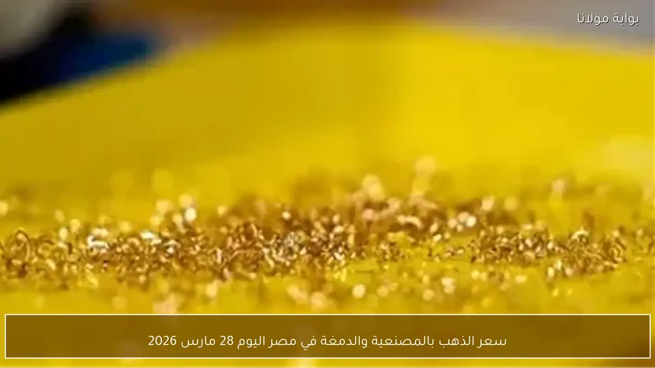 سعر الذهب بالمصنعية والدمغة في مصر اليوم 28 مارس 2026
