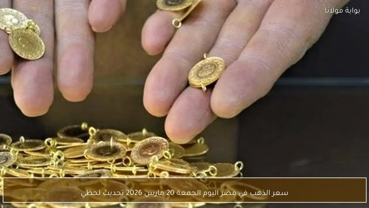 سعر الذهب في مصر اليوم الجمعة 20 مارس 2026 تحديث لحظي