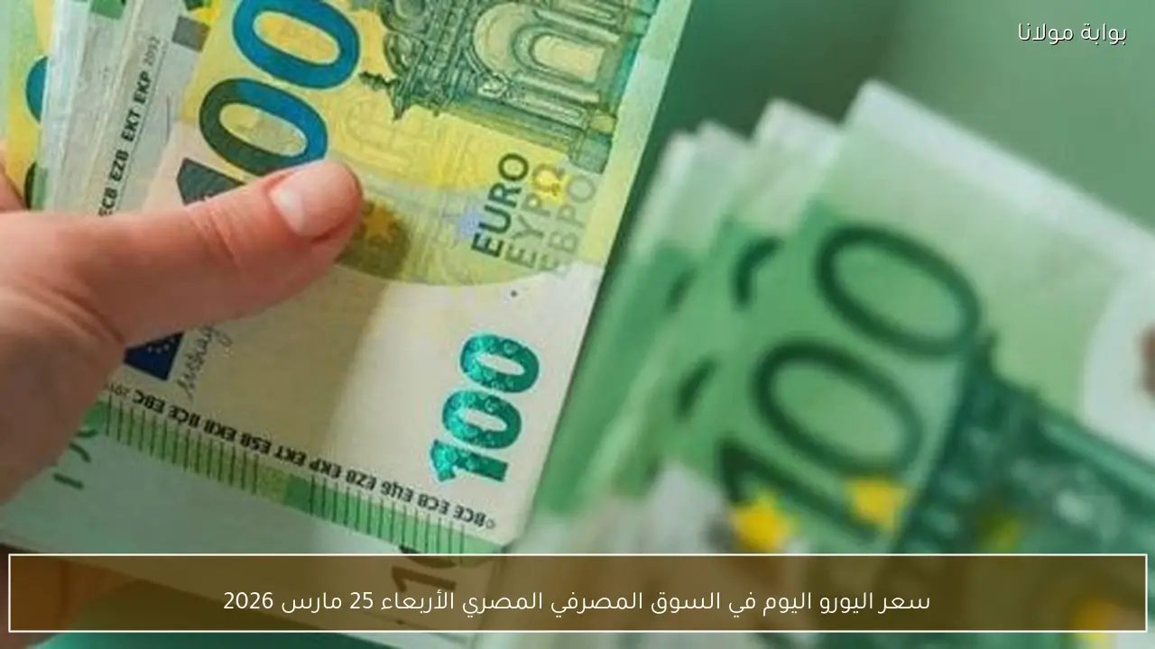 سعر اليورو اليوم في السوق المصرفي المصري الأربعاء 25 مارس 2026