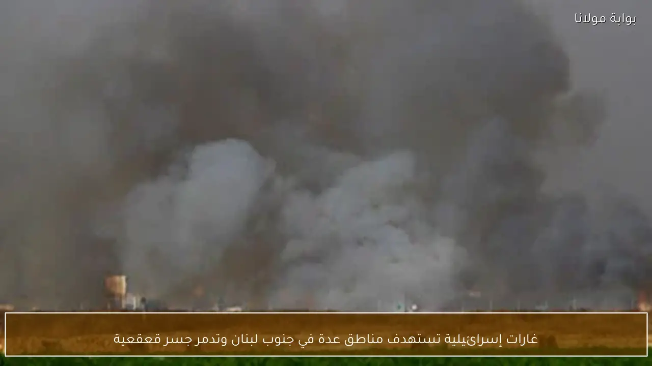 غارات إسرائيلية تستهدف مناطق عدة في جنوب لبنان وتدمر جسر قعقعية