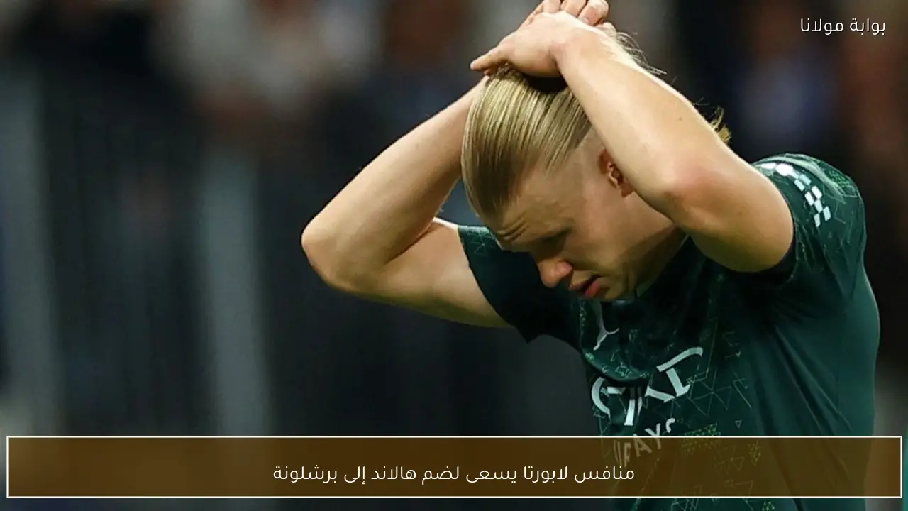 منافس لابورتا يسعى لضم هالاند إلى برشلونة