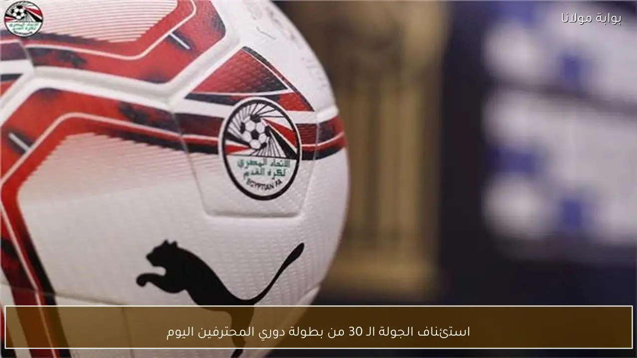 استئناف الجولة الـ 30 من بطولة دوري المحترفين اليوم